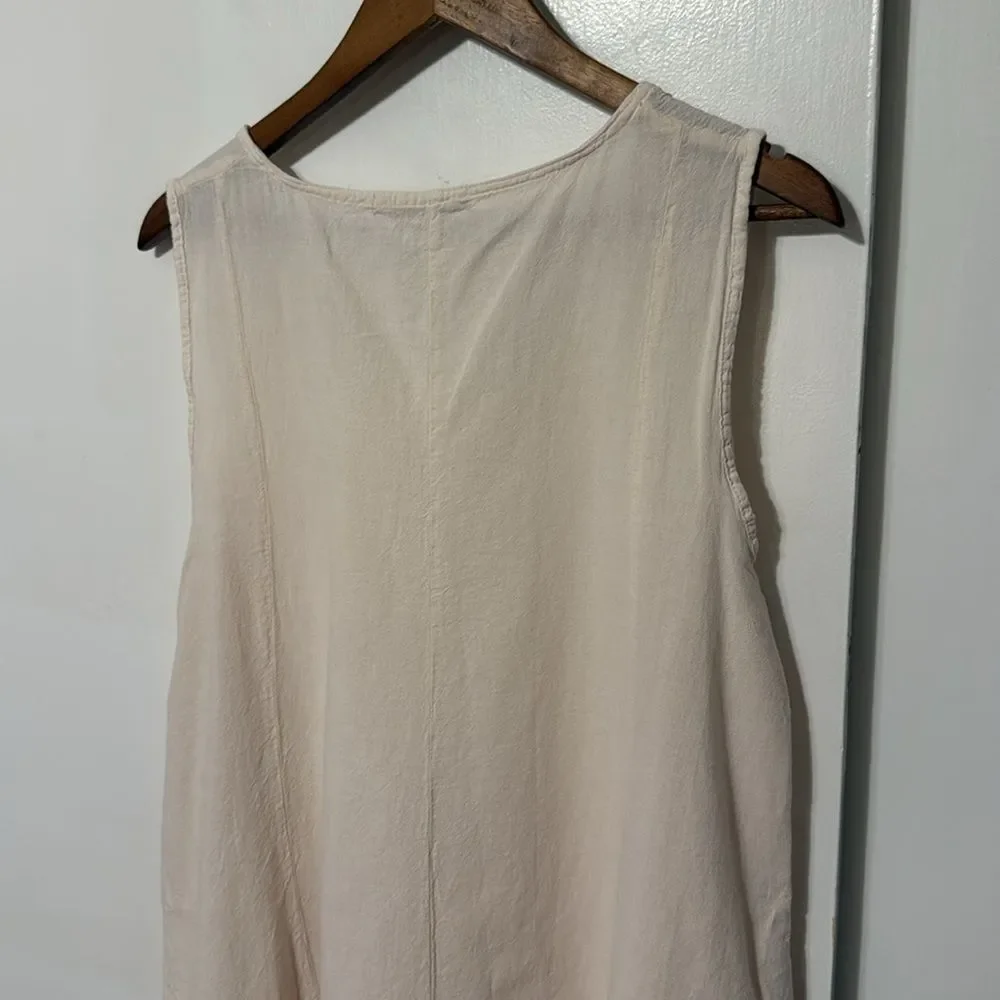 NWT Giocam 100% Peruvian Cotton Tank Dress with Pockets Lagenlook - Picture 10 of 14